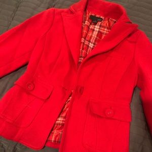 Red fitted blazer